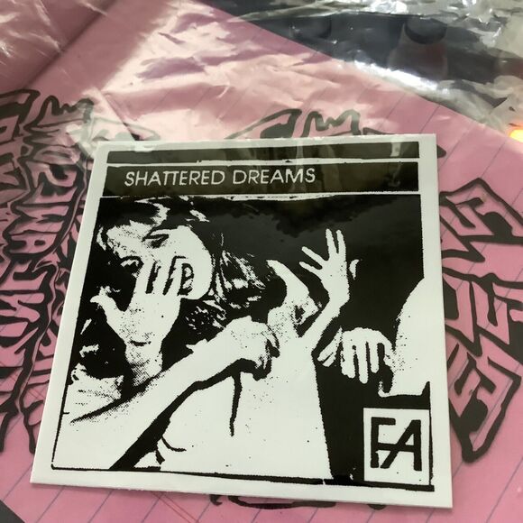 FA F*cking Awesome Hockey Skateboards Shattered Dreams  STICKER Jason Dill AVE - Picture 1 of 1